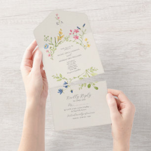 Boho Country Wildflower Bröllop
