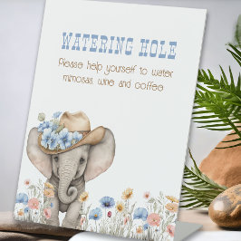 Boho Cowboy Elephant Baby Shower Watering Hål