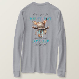 Boho Cowgirl Hat Long Sleased T-shirt