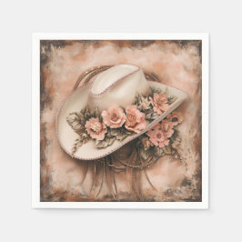 Boho Cowgirl Western Blommigt Bröllop Napkins Pappersservett
