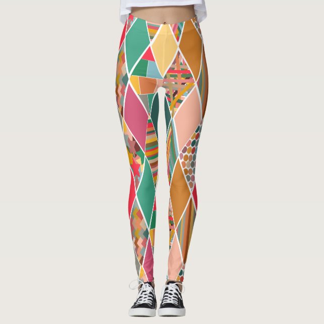 Boho Crazy Quilt Leggings (Framsida)