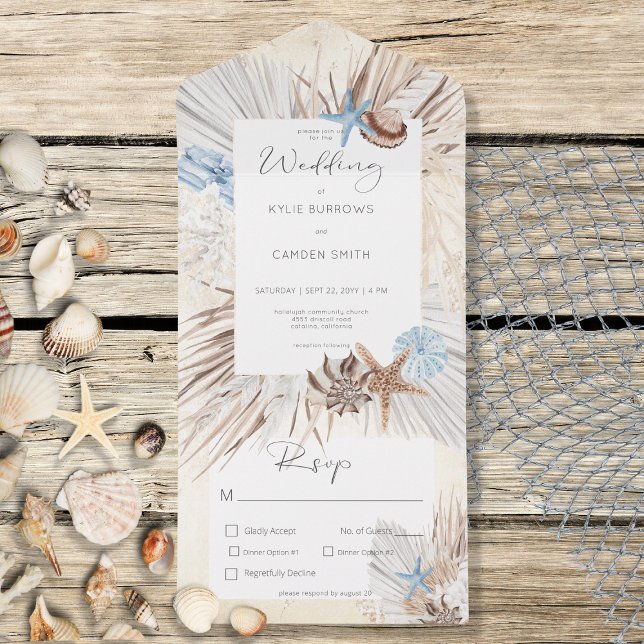 Boho Cream Beach Rustic Middag (Skapare uppladdad)