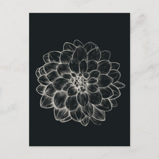 Boho Cream Dahlia Vykort