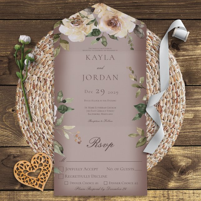 Boho Cream Ro Brown Middag (Skapare uppladdad)
