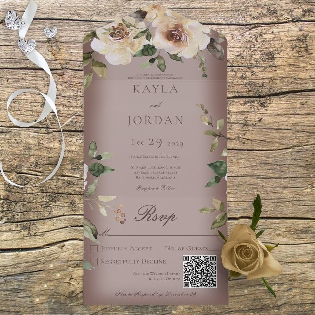 Boho Cream Ro Brown QR-kod (Skapare uppladdad)