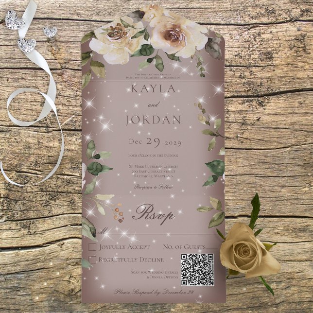 Boho Cream Ro Gnistra Brown QR-kod (Skapare uppladdad)