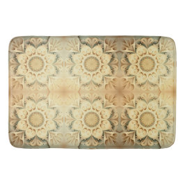 Boho Cream Swirl Hearts Design Bath Mat Badrumsmatta