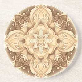 Boho Cream Swirl Hearts Sandstens Coaster Underlägg