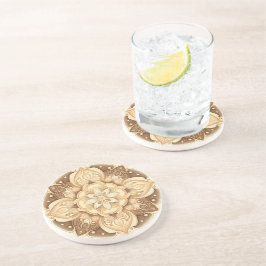 Boho Cream Swirl Hearts Sandstens Coaster Underlägg