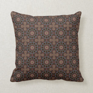 Boho Cross Batik Organiskt Mönster Kuddar