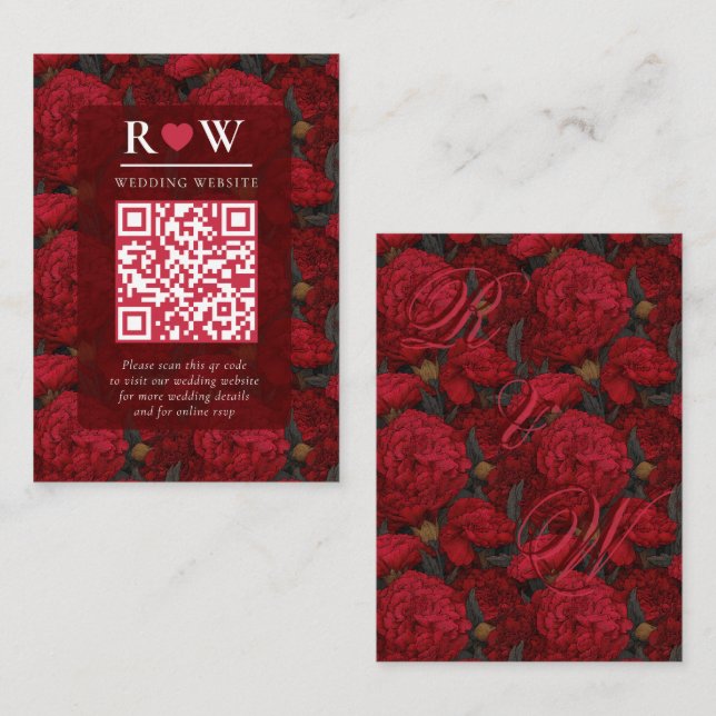 Boho Custom Carnation Fantasy Beach Wedding Tilläggskort (Fram/baksida)