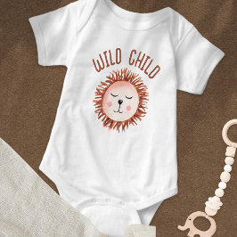 Boho Cute Lejon Wild Child Baby T Shirt