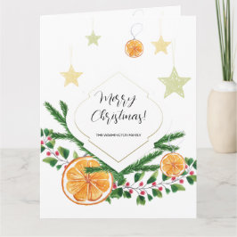 Boho Cute Mönster Vinter Citrus Kort