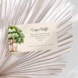 Boho Cute Woodland Animals Diaper Raffle Tilläggskort