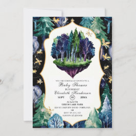 Boho Cute Woodland Baby Shower Inbjudningar