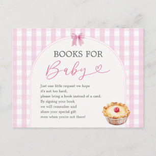 Boho Cutie Paj Rosa Gingham Bokar för Baby Vykort