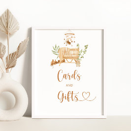 Boho-daghem med rörliga kort och gåvor poster