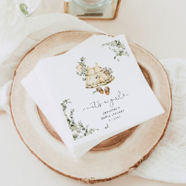 Boho-daghemsflickan klär sig i flicka dusch pappersservett