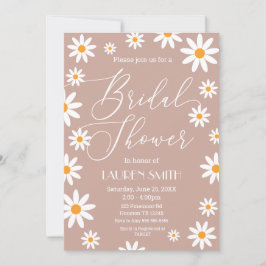 Boho Daisies Bridal Shower party Inbjudningar