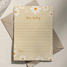 Boho Daisy Bitrhday Note Time Capsule Card Tack Kort