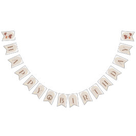 Boho Daisy Blommigt Grattis på födelsedagen Buntin Vimplar