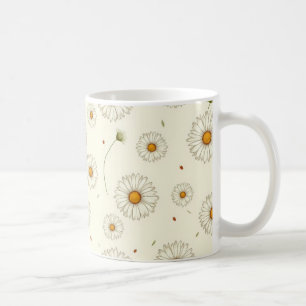 Boho Daisy Blommigt-minimalist Vår Bloom Aestheti Kaffemugg