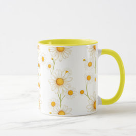 Boho Daisy Blommigt-minimalist Vår Bloom Aestheti Mugg