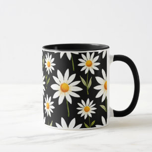 Boho Daisy Blommigt-minimalist Vår Bloom Aestheti Mugg