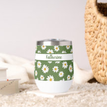 Boho Daisy Blommönster Grön