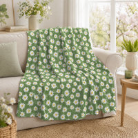 Boho Daisy Blommönster Grön