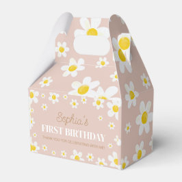 Boho Daisy Bloom Girl Birthday Favor Boxes Presentaskar