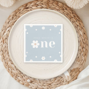 Boho Daisy First Birthday Napkin Pappersservett