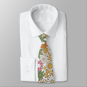 Boho Daisy Flowers 70s Groovy Blommigt Slips