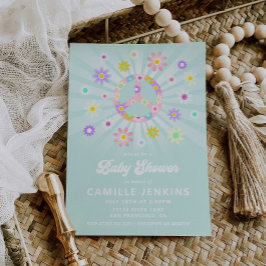Boho Daisy Girl Baby Shower-inbjudan Inbjudningar