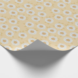 Boho Daisy Gult Blommigt Baby Shower Presentpapper