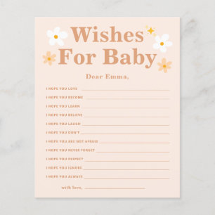 Boho Daisy önskar för baby rådkort