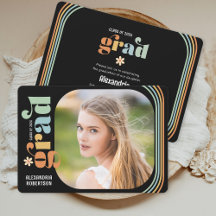 Boho Daisy Retro Text Photo Studentfest
