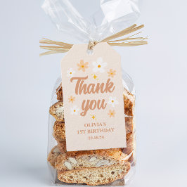 Boho Daisy Tack Party Presentetikett