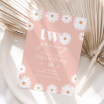 Boho Daisy Two Groovy 2:a födelsedagen Party