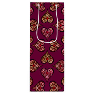 Boho Damask Heart Mönster Elegant Feminine Chic