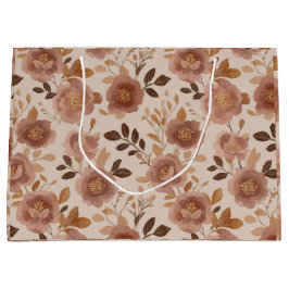 Boho dammig rosa blomma beige blommönster