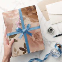 Boho dammig rosa blomma beige blommönster