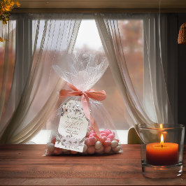 Boho Dämpad Höst Blommig Bröllopsdusch Presentetikett