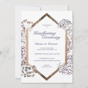 Boho Dandelion Blommigt Pagan Handfasting Inbjudningar