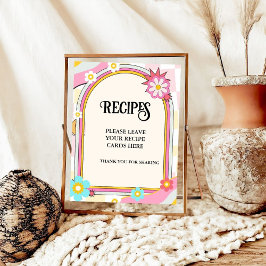 Boho Dazed and Groovy Recipes Card Bord Poster