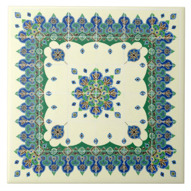 Boho Decorative Ceramic Tile Kakelplatta (Framsidan)