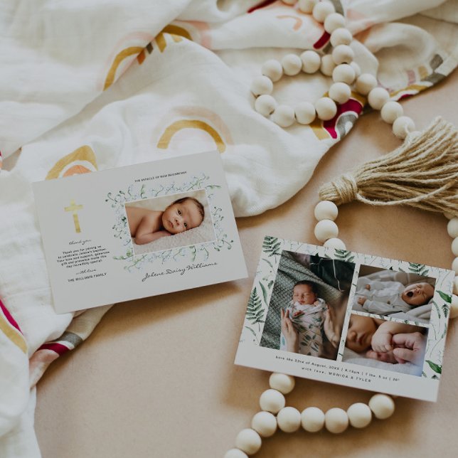 Boho Delikat Blommigt | Tack av baptism (Skapare uppladdad)