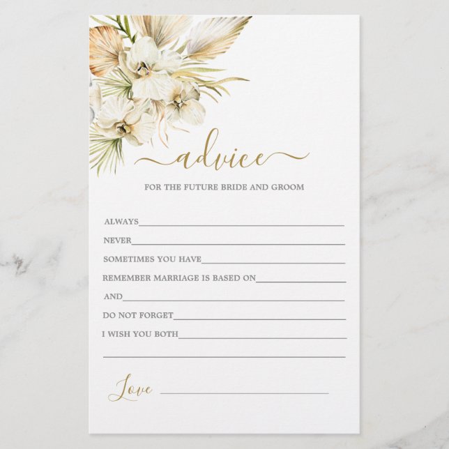 Boho Desert Advice for Bride Card (Framsida)