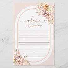 Boho  Desert Advice for Mamma to be card