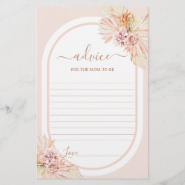 Boho  Desert Advice for Mamma to be card